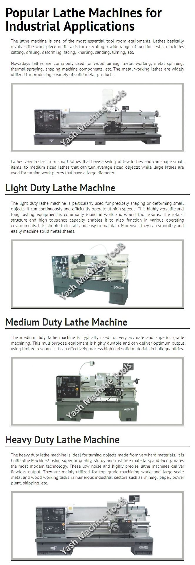 Popular Lathe Machines for Industrial Applications